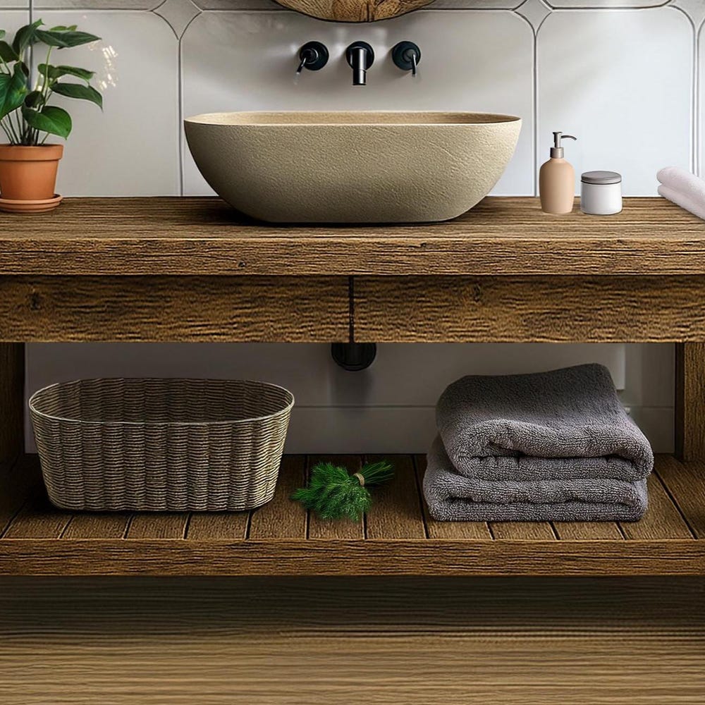 Wooden Rustic Style handmade bathroom vanity live edge solid wood cabinet sink table counter top farmhouse home decor furniture  handcrafted