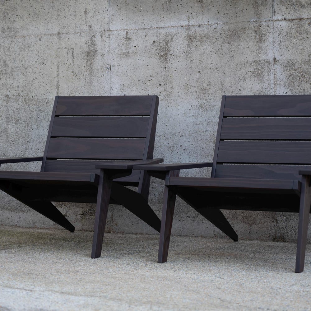 Adirondack Chair - modern lounge chair - firepit chair - outdoor armchair - patio chair