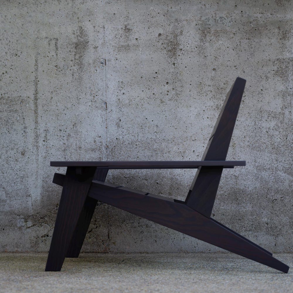 Adirondack Chair - modern lounge chair - firepit chair - outdoor armchair - patio chair