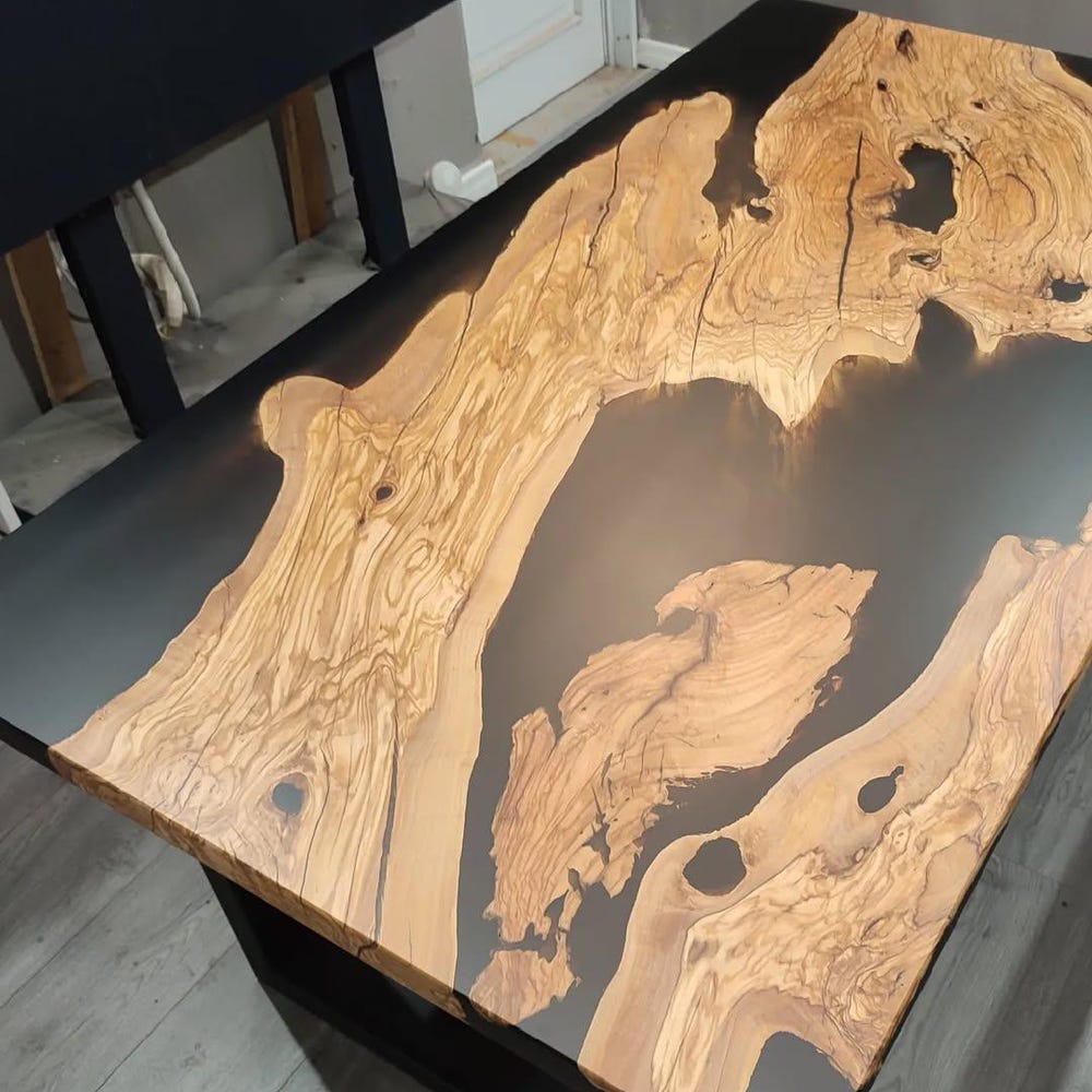 Epoxy TableTop ,Luxury dining Table, sofa, Side center table top Live Edge Walnut Table, Custom Order, Epoxy Resin River Table, Natural Wood