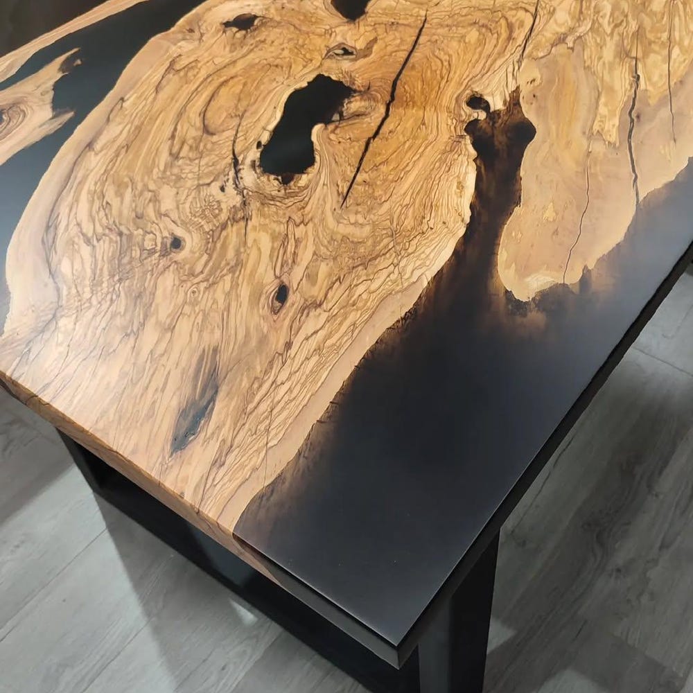 Epoxy TableTop ,Luxury dining Table, sofa, Side center table top Live Edge Walnut Table, Custom Order, Epoxy Resin River Table, Natural Wood