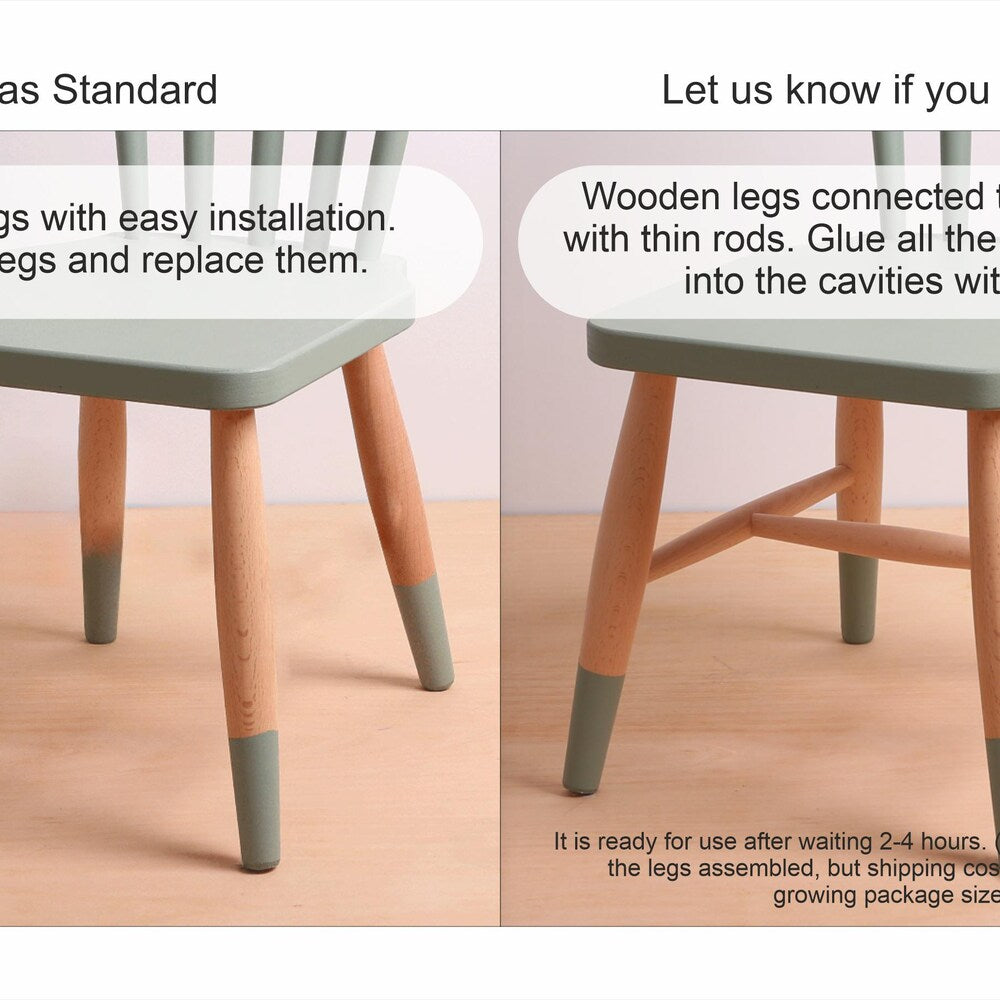 Customizable Montessori Wooden Kids Table, Windsor Chair & Bench – | Special production and offers are made for commercial areas.