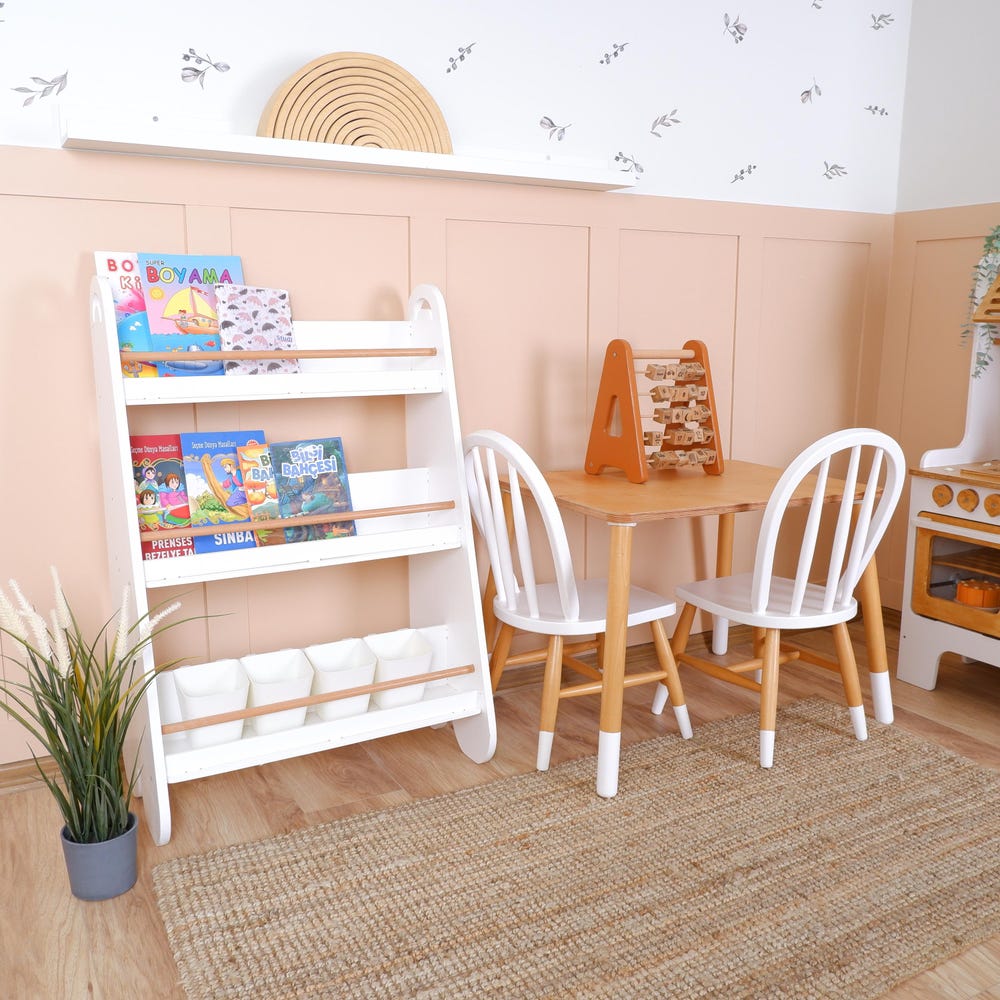 Customizable Montessori Wooden Kids Table, Windsor Chair & Bench – | Special production and offers are made for commercial areas.