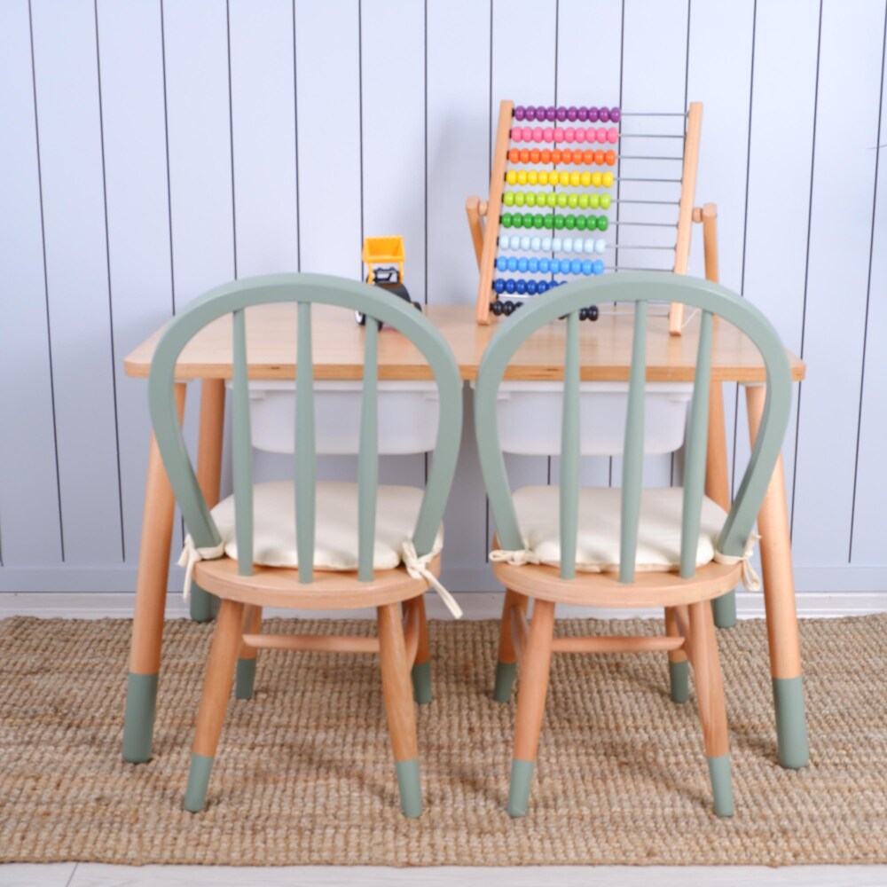 Customizable Montessori Wooden Kids Table, Windsor Chair & Bench – | Special production and offers are made for commercial areas.