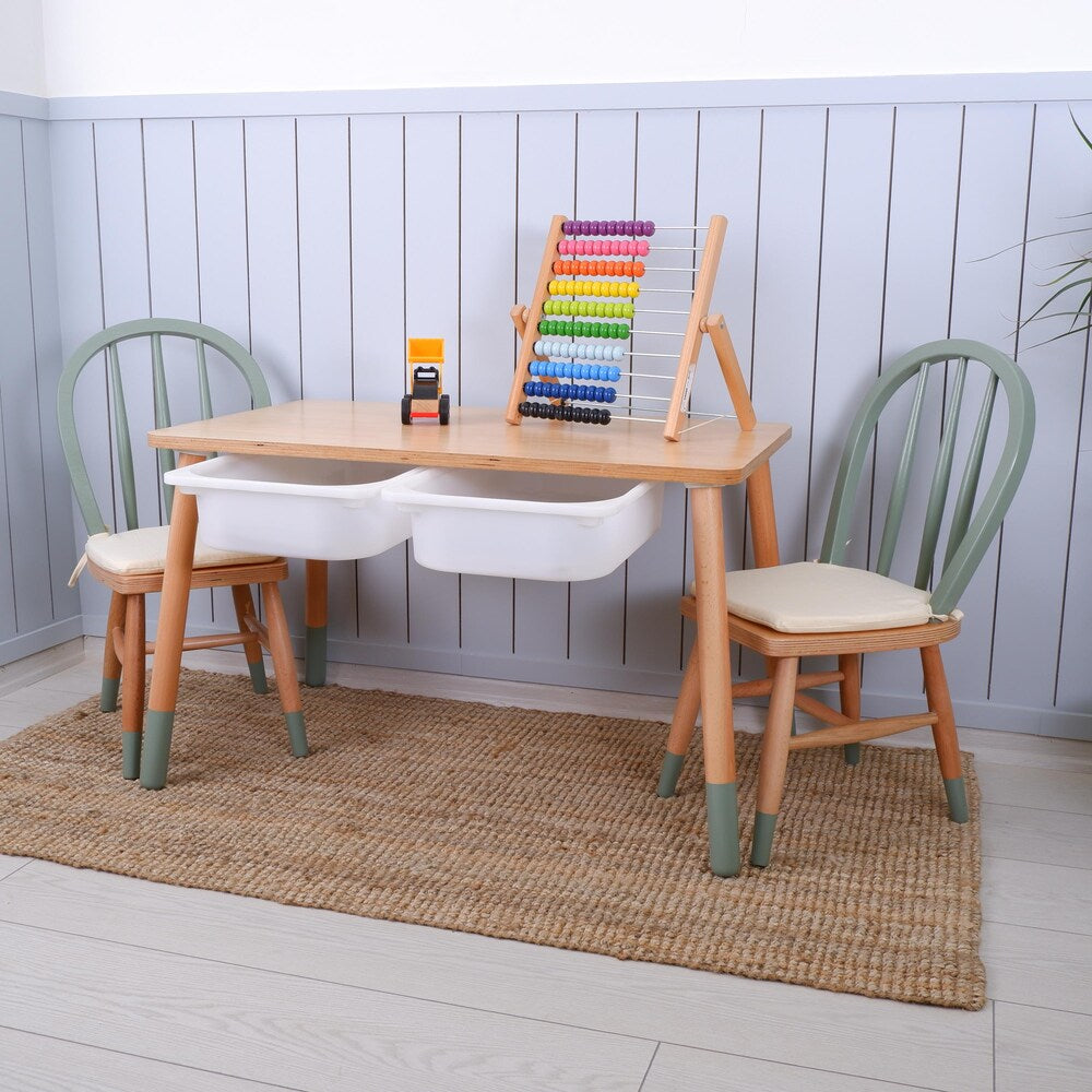 Customizable Montessori Wooden Kids Table, Windsor Chair & Bench – | Special production and offers are made for commercial areas.