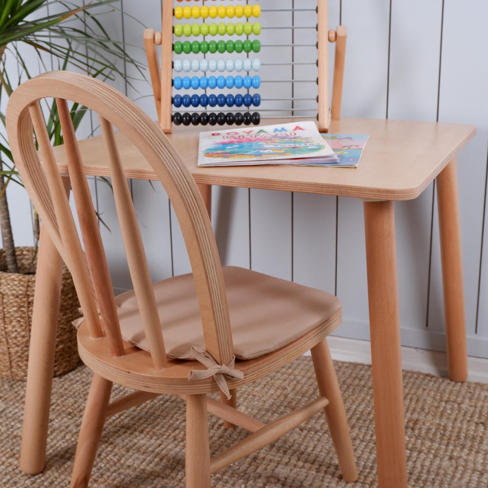 Customizable Montessori Wooden Kids Table, Windsor Chair & Bench – | Special production and offers are made for commercial areas.