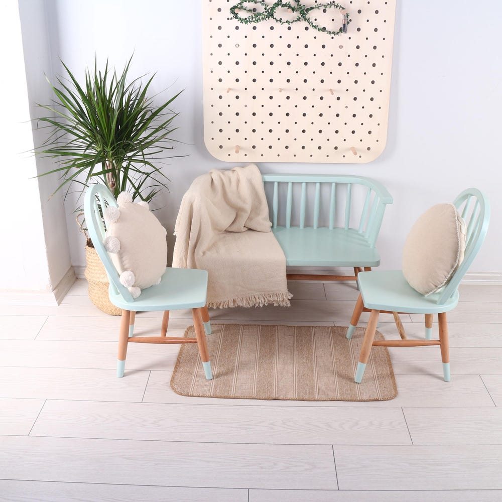 Customizable Montessori Wooden Kids Table, Windsor Chair & Bench – | Special production and offers are made for commercial areas.