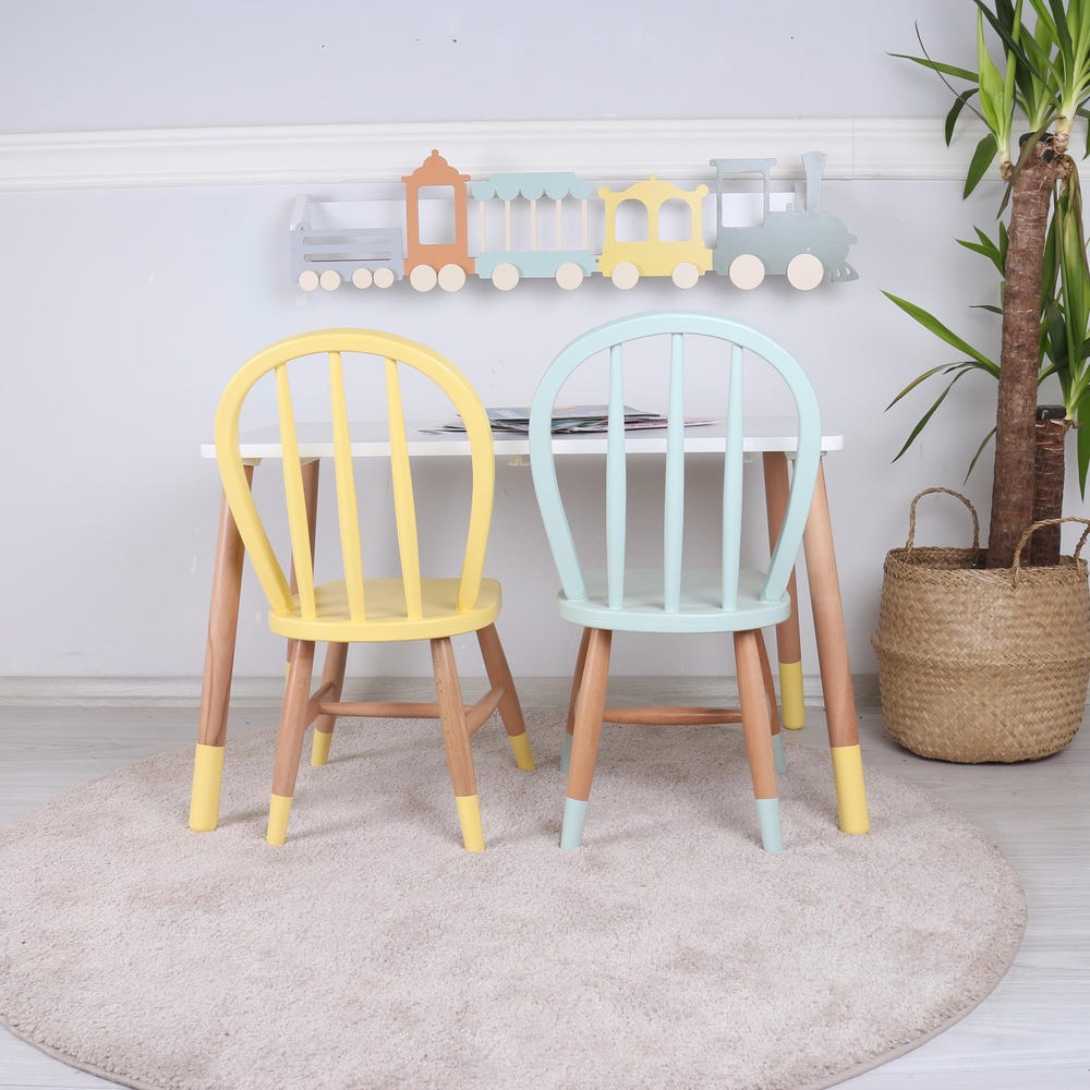 Customizable Montessori Wooden Kids Table, Windsor Chair & Bench – | Special production and offers are made for commercial areas.