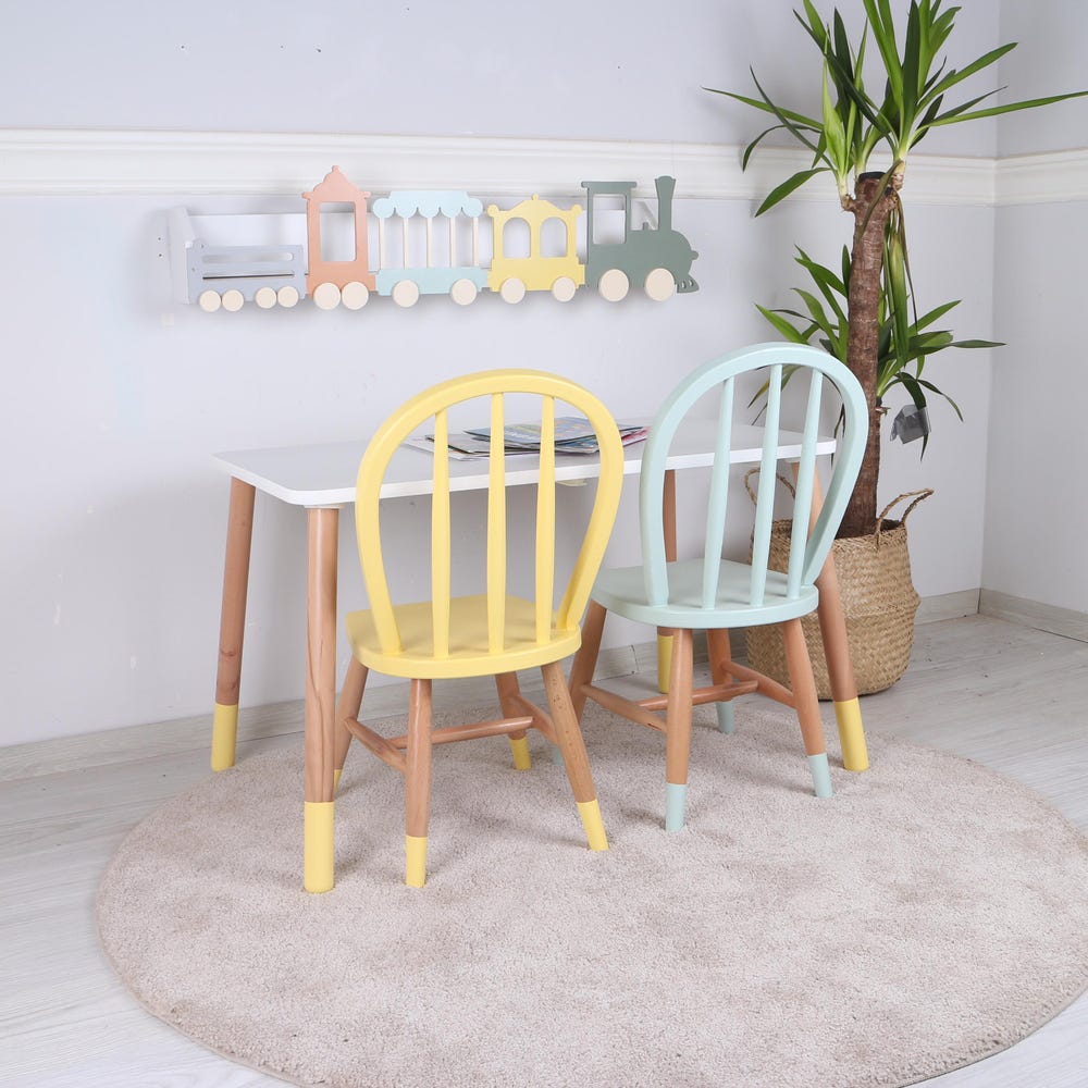 Customizable Montessori Wooden Kids Table, Windsor Chair & Bench – | Special production and offers are made for commercial areas.