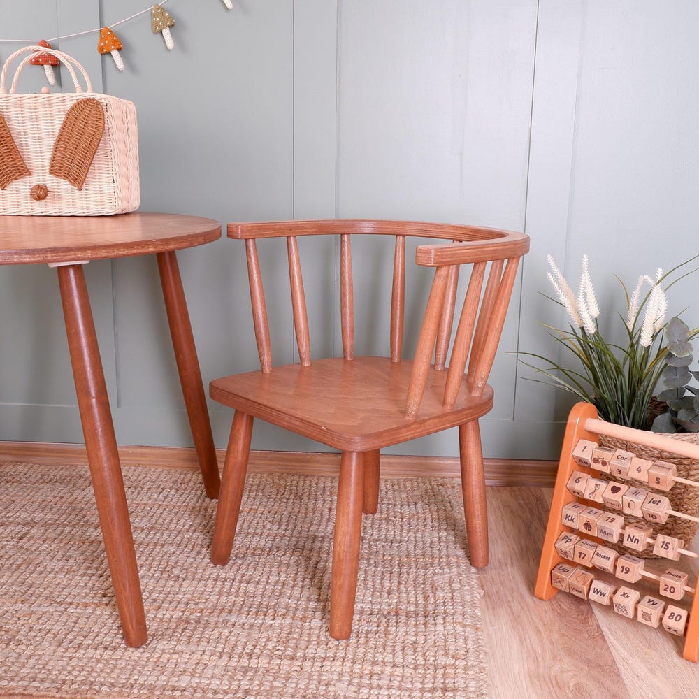 Customizable Montessori Wooden Kids Table, Windsor Chair & Bench – | Special production and offers are made for commercial areas.