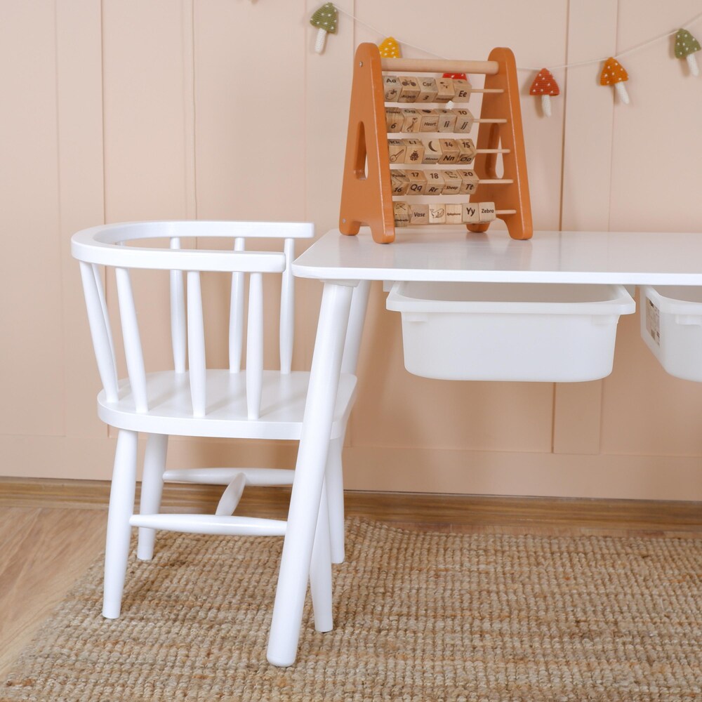 Customizable Montessori Wooden Kids Table, Windsor Chair & Bench – | Special production and offers are made for commercial areas.