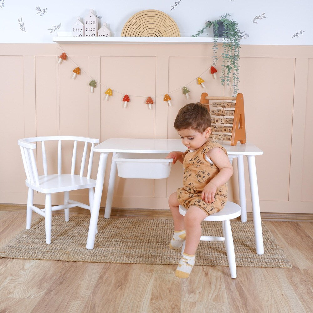 Customizable Montessori Wooden Kids Table, Windsor Chair & Bench – | Special production and offers are made for commercial areas.