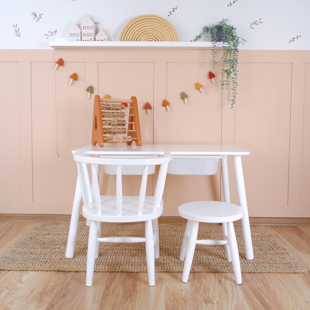Customizable Montessori Wooden Kids Table, Windsor Chair & Bench – | Special production and offers are made for commercial areas.