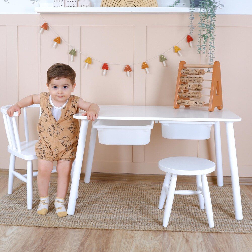 Customizable Montessori Wooden Kids Table, Windsor Chair & Bench – | Special production and offers are made for commercial areas.