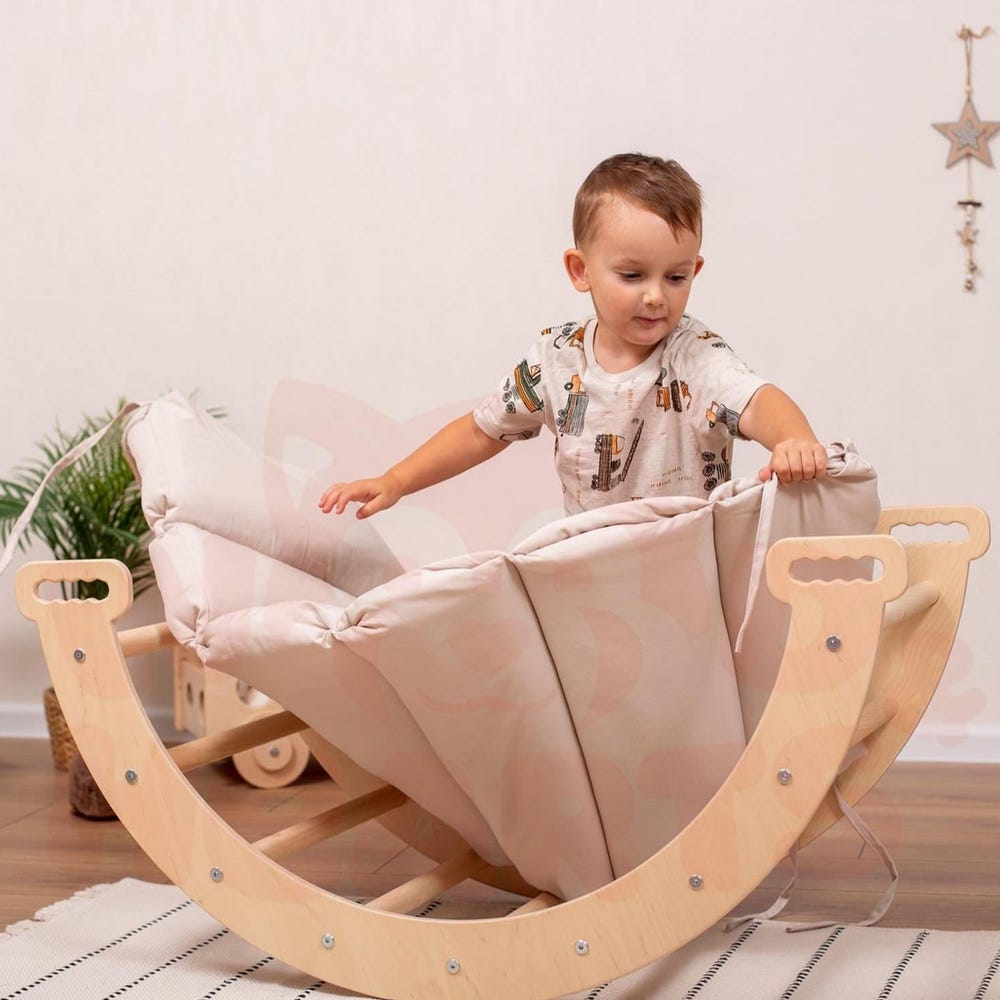 Baby Gift Cotton Cushion for Montessori Arch, Waldorf Soft Play Equipment Climbing Arch Pillow, Kletterbogen Kissen Handmade