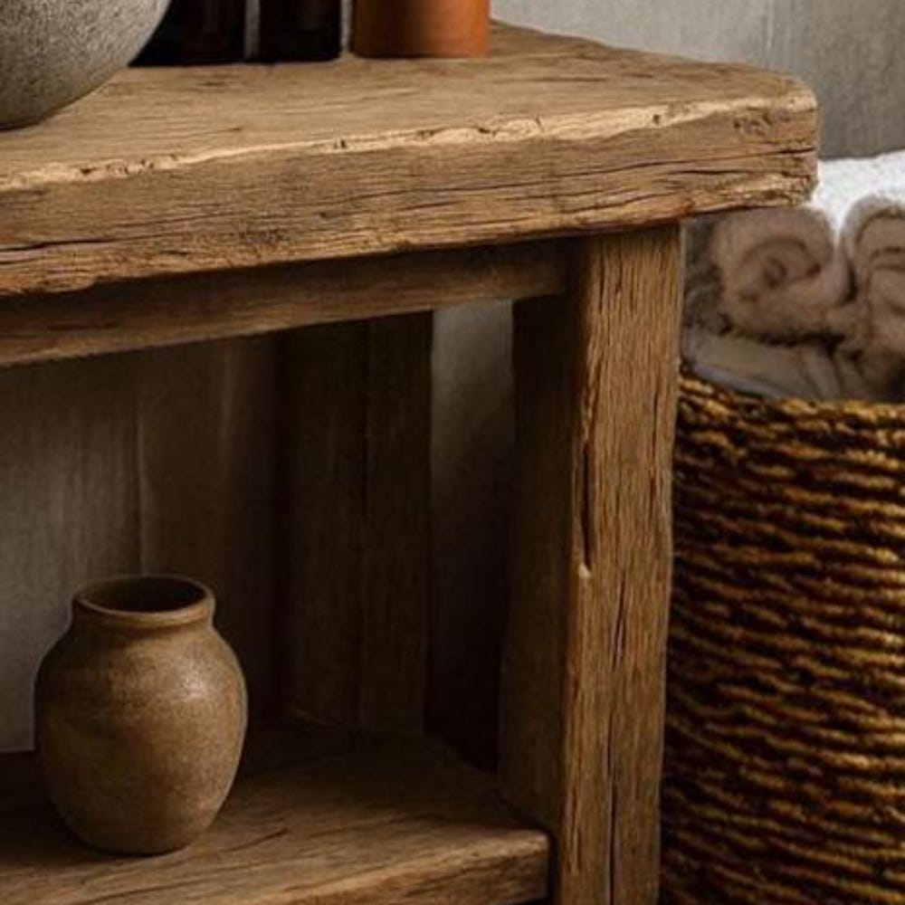 Wooden Rustic Style handmade bathroom vanity live edge solid wood cabinet sink table counter top farmhouse home decor furniture  handcrafted
