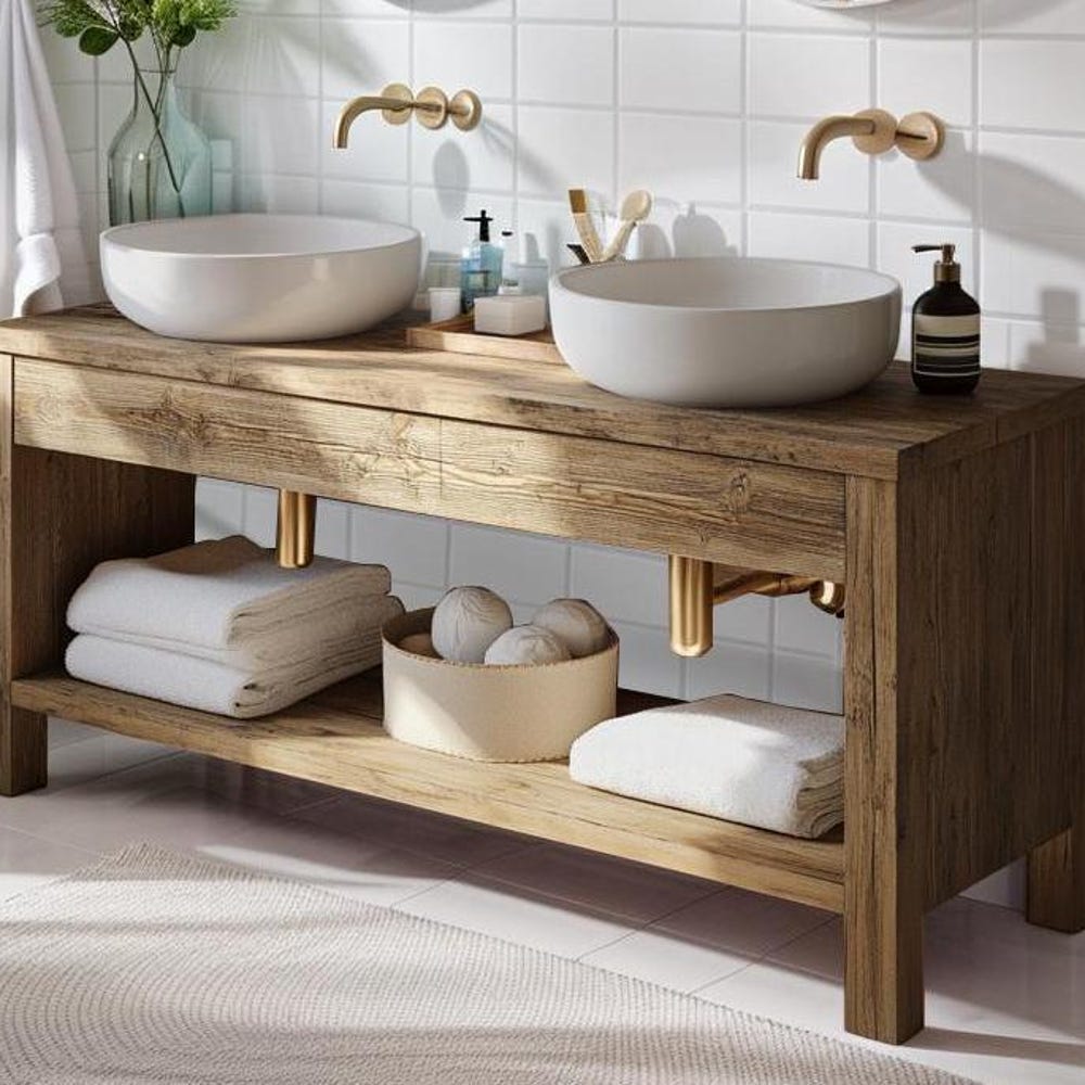 Rustic Bathroom Vanity Wood Custom Bathroom Vanity Reclaimed Wood Decor, Rustic Wood Vanity Bathroom Solid Farmhouse Decor for Your Bathroom