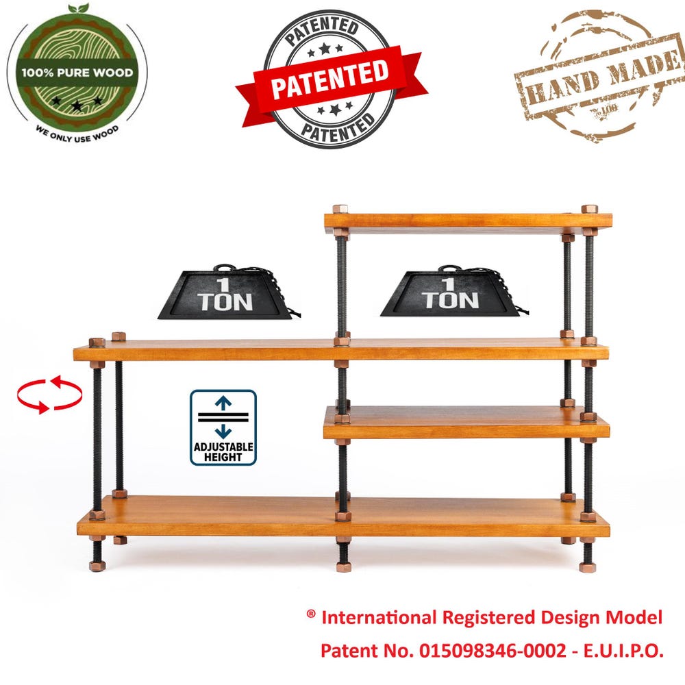 2 in 1 Rack variation,  Turntable Stand, Wood Furniture, Handmade Record Player Stand, Industrial Vinyl Table, Media Hifi TV Unit