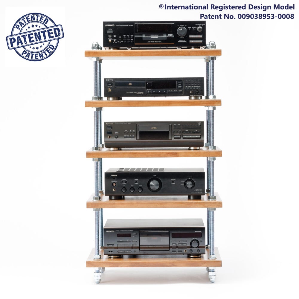 3 in 1 stand, Covered Bolts 6 Tier Threaded Rod stand, Industrial threaded rod stand, vinyl stand, audio rack, Industrial turnable stand