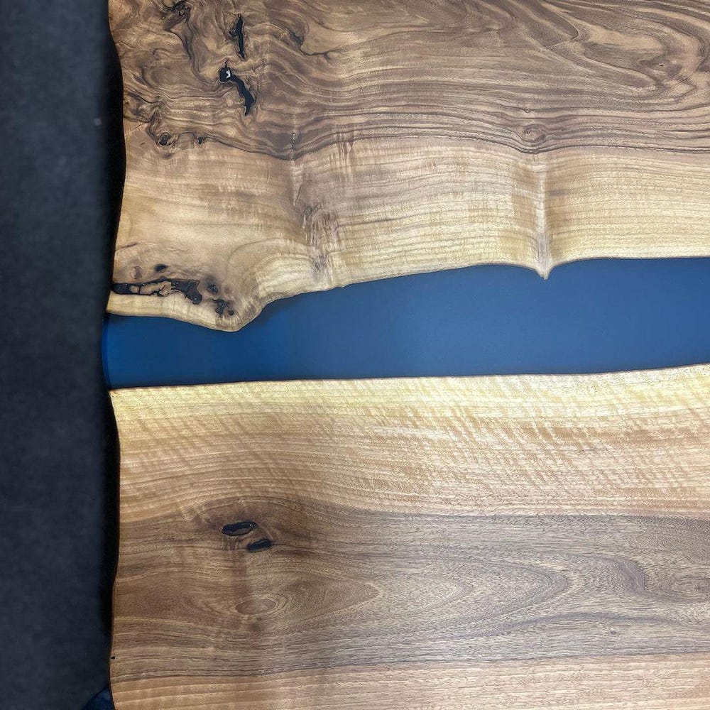 Epoxy TableTop ,Luxury dining Table, sofa, Side center table top Live Edge Walnut Table, Custom Order, Epoxy Resin River Table, Natural Wood