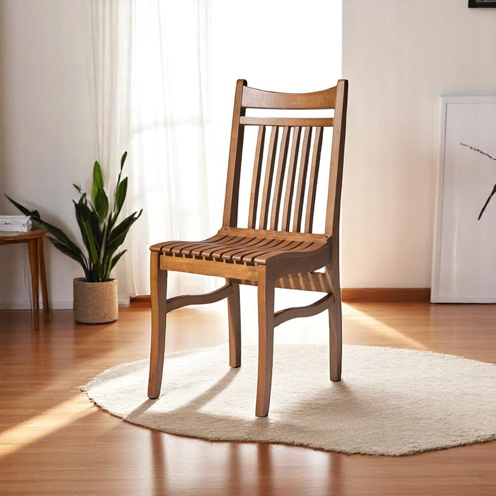 Solid Wood Dining Chair Handmade Rustic Modern Wooden Seat with Durable Finish Eco-Friendly Comfortable Seating