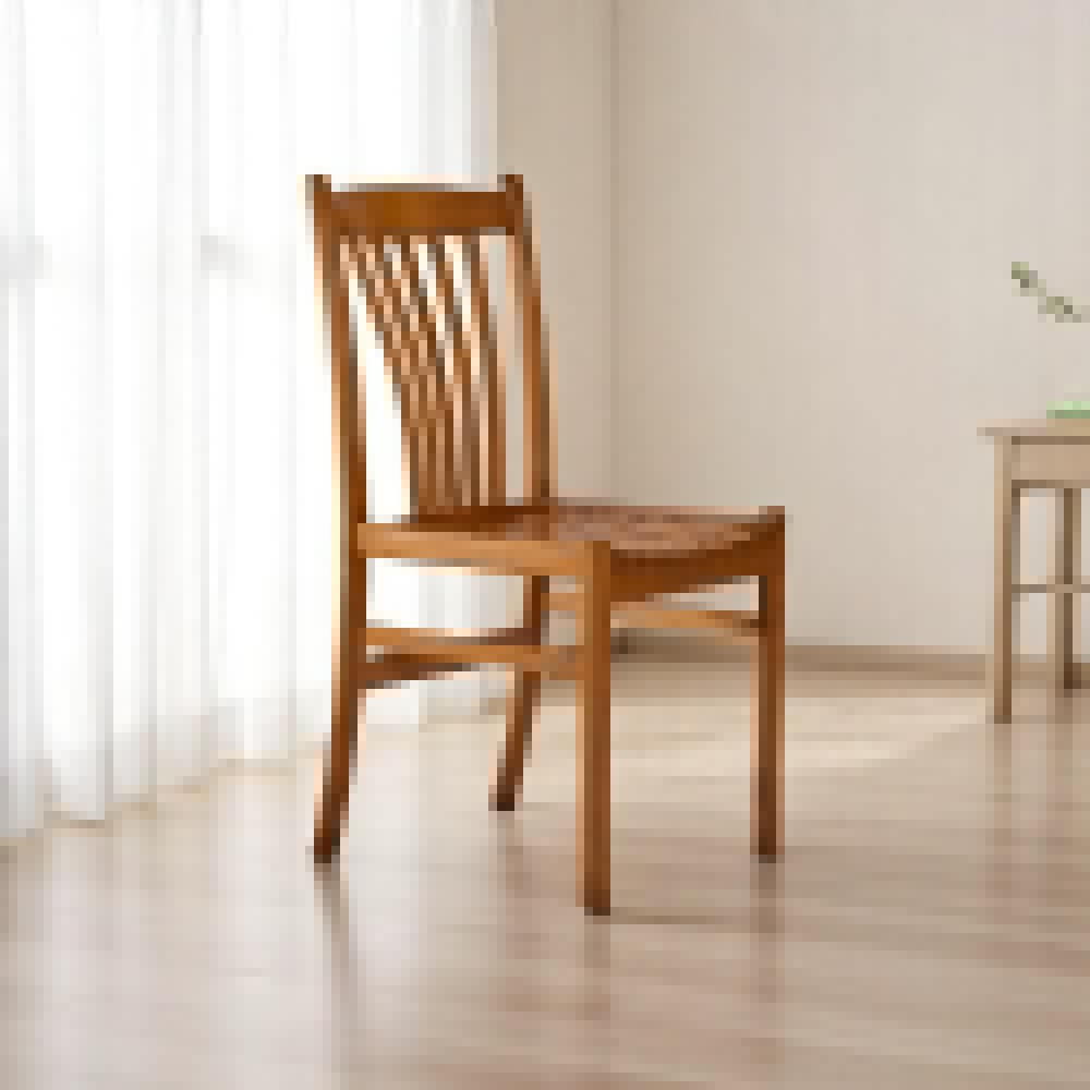 Solid Wood Dining Chair Handmade Rustic Modern Wooden Seat with Durable Eco-Friendly Finish & Comfortable Seating