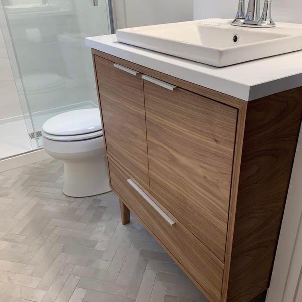 36" Bespoke Bathroom Vanity - Single Sink, 2 Door, 1 Drawer - For  Home Build or Remodel