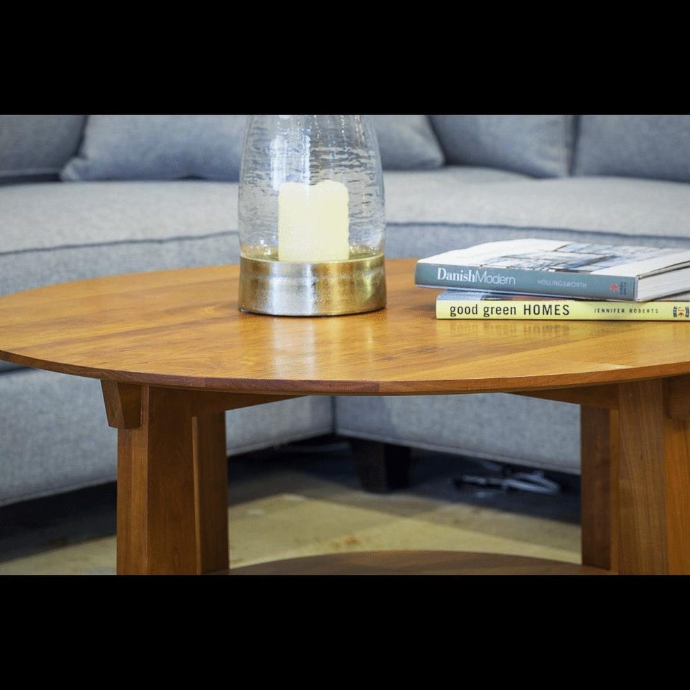 Enso Round Coffee Table - Solid Wood Table Crafted in Ohio