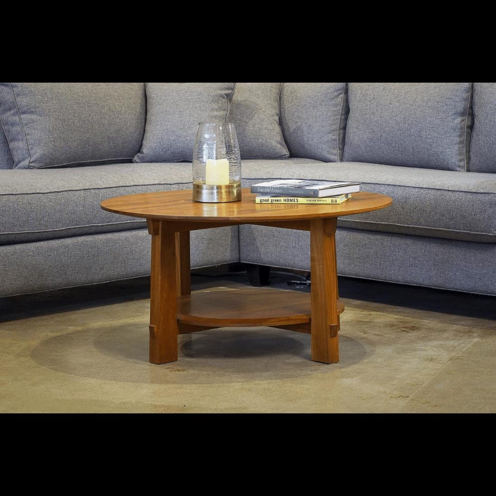 Enso Round Coffee Table - Solid Wood Table Crafted in Ohio