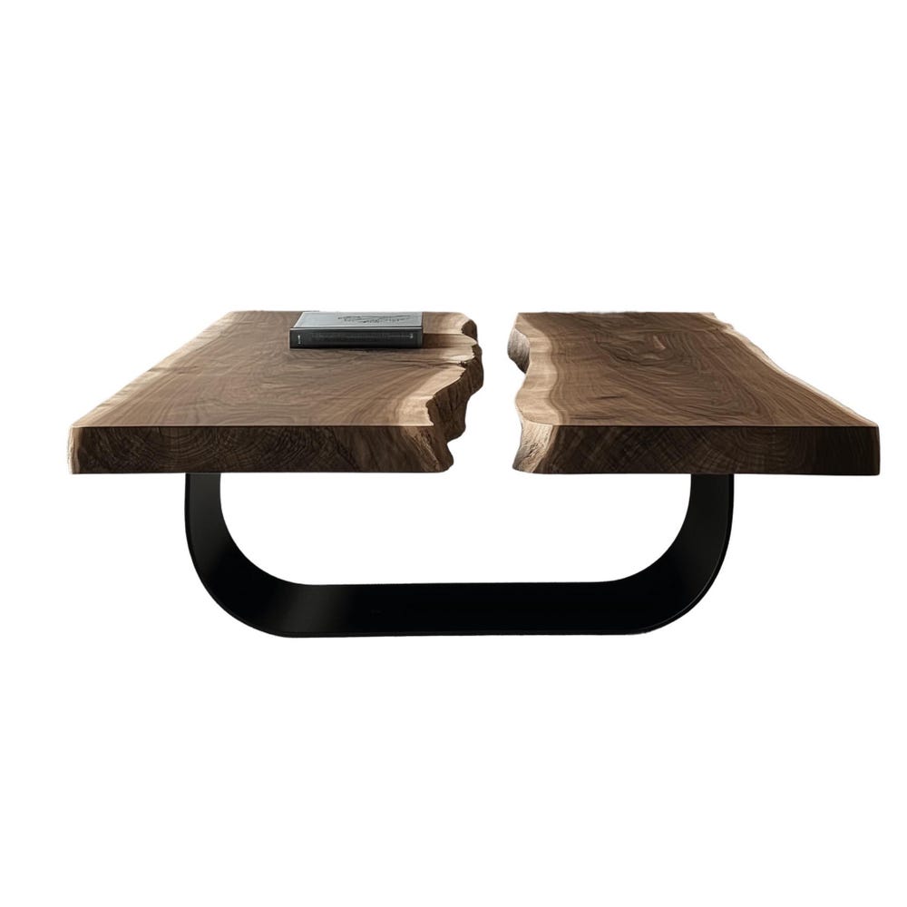 Walnut Coffee Table, Live Edge Coffee Table, Solid Wood Coffee Table, Modern Unique Coffee Table
