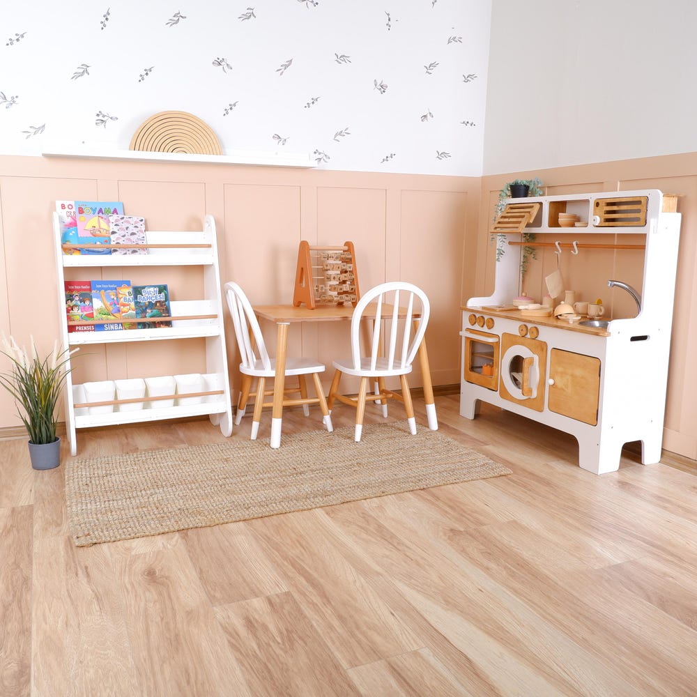 Customizable Montessori Wooden Kids Table, Windsor Chair & Bench – | Special production and offers are made for commercial areas.