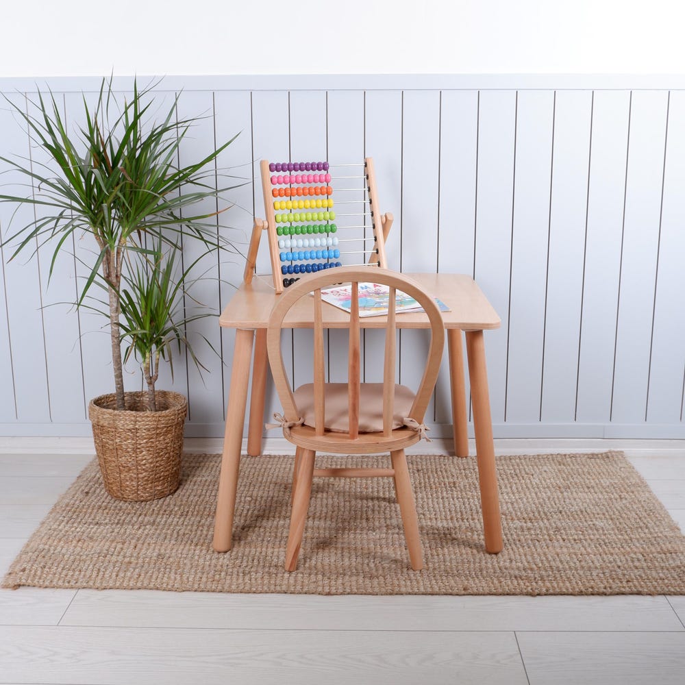 Customizable Montessori Wooden Kids Table, Windsor Chair & Bench – | Special production and offers are made for commercial areas.