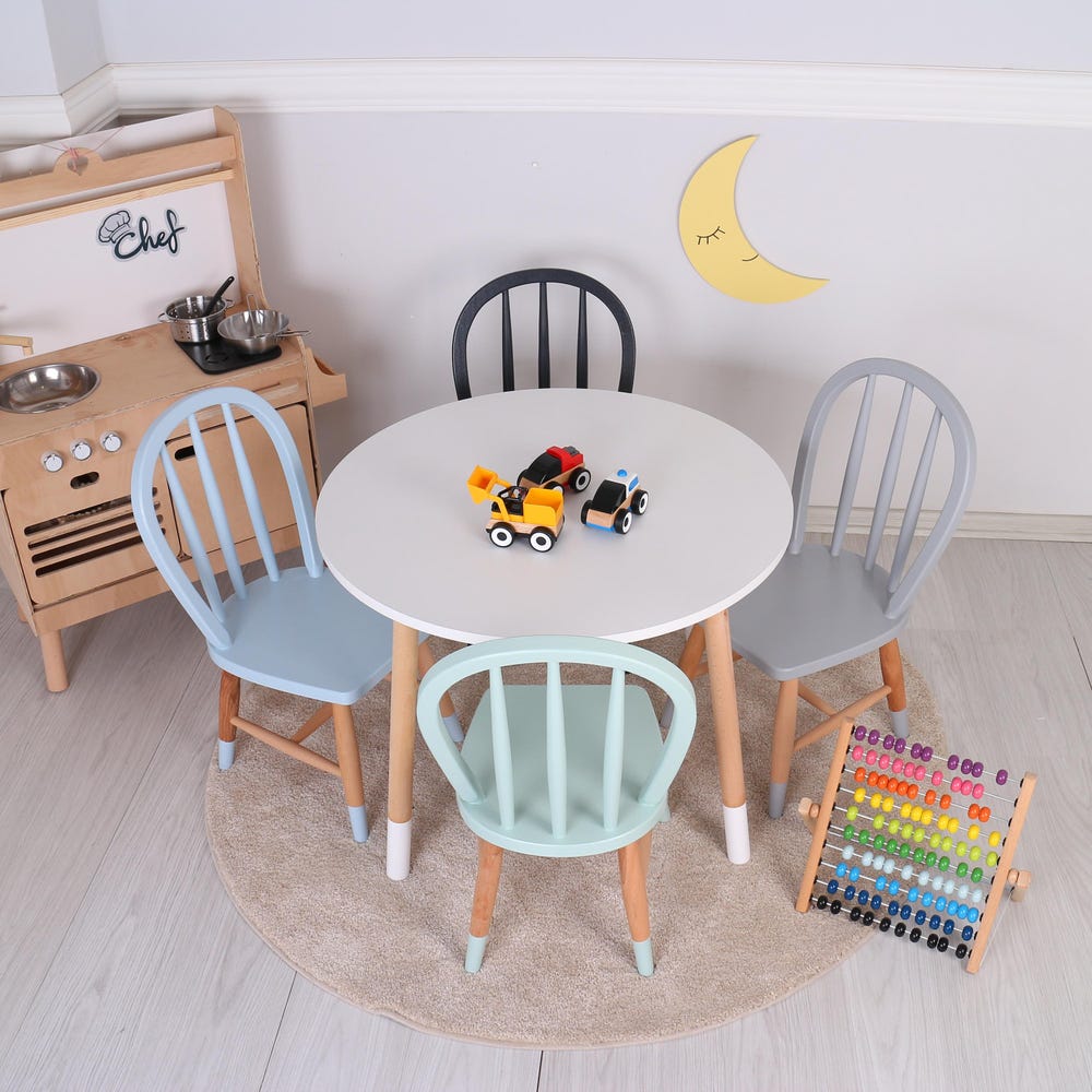 Customizable Montessori Wooden Kids Table, Windsor Chair & Bench – | Special production and offers are made for commercial areas.