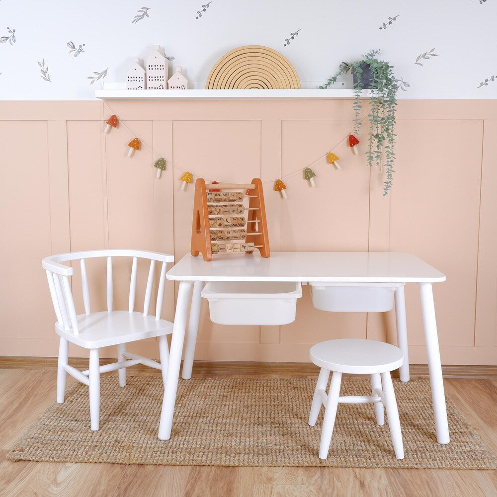 Customizable Montessori Wooden Kids Table, Windsor Chair & Bench – | Special production and offers are made for commercial areas.