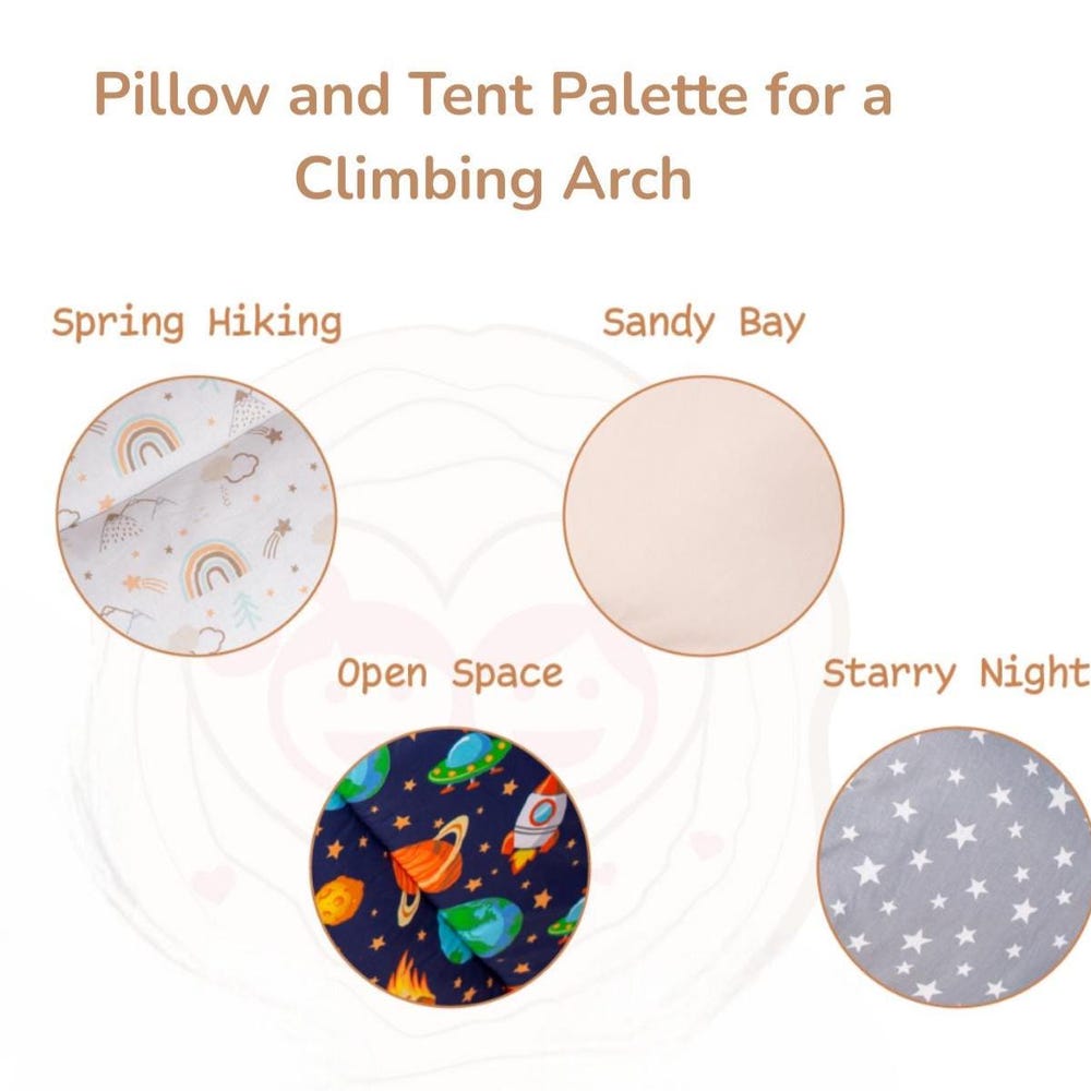 Waldorf Climbing Arch with Toddler Tent & Optional Soft Play Cushion, Handmade Furniture Montessori Rocker with Kids Tent and Playmat Pillow