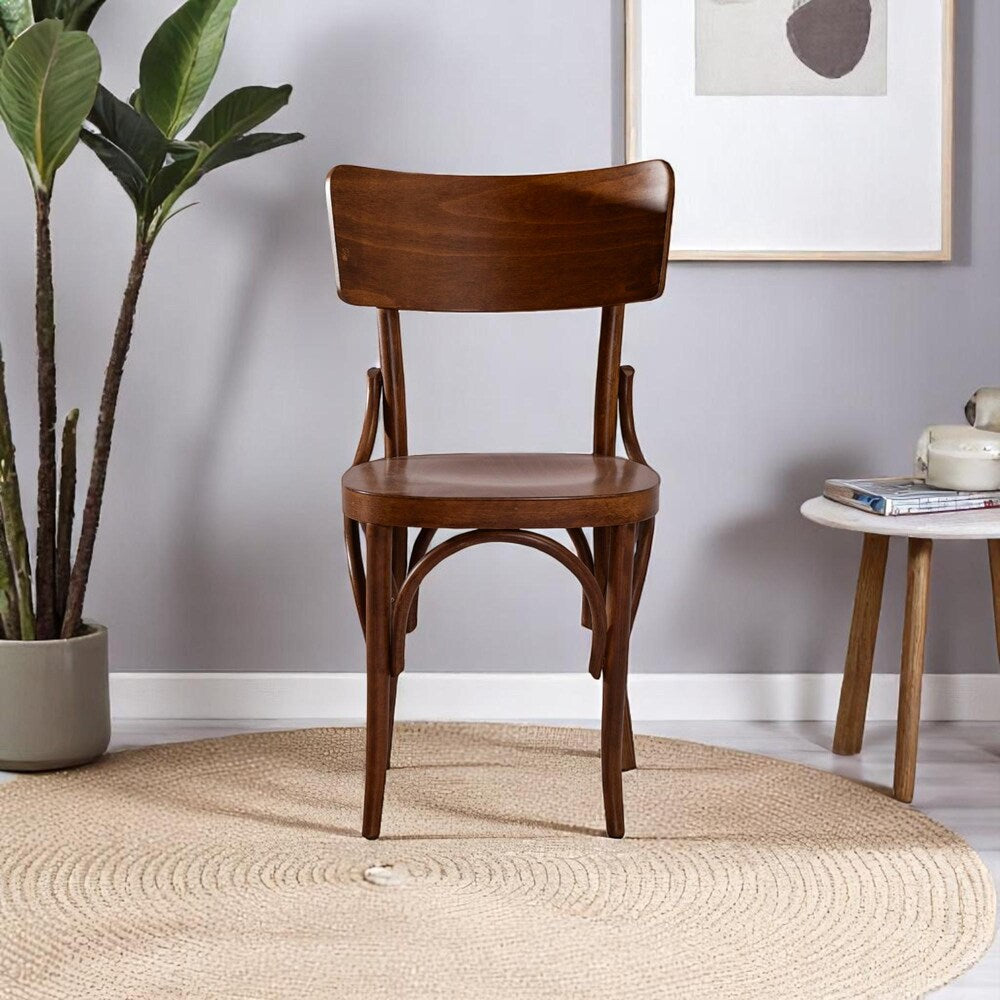 Solid Wood Chair for Dining Room, Handmade Wooden Seat with Durable Finish, Rustic Modern Furniture, Eco-Friendly & Comfortable Seating