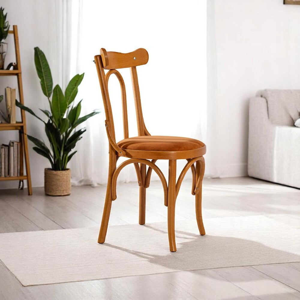 Solid Wood Dining Chair Handmade Rustic Modern Wooden Seat with Durable Finish Eco-Friendly Comfortable Seating